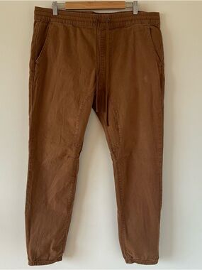 Men's Brown Drawstring Casual Pants